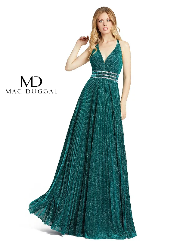 Mac Duggal 30710 Long Formal Pleated Prom Gown