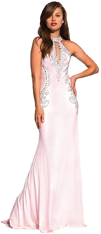 Jovani 89892 Prom Long Halter Fitted Formal Dress