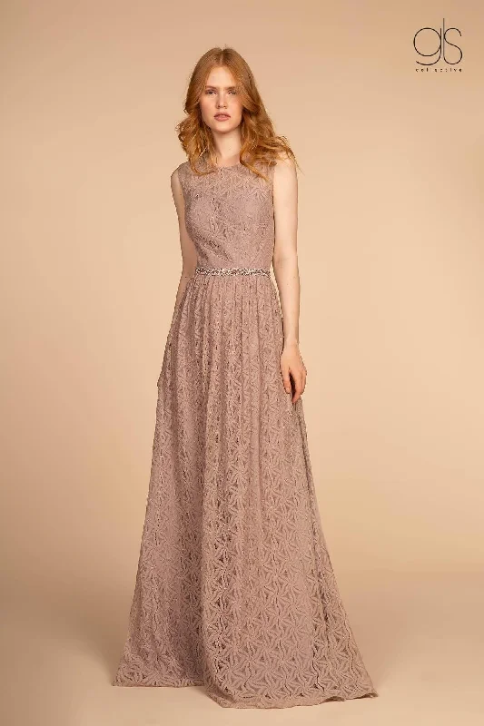 Long Lace Evening Formal Prom Dress