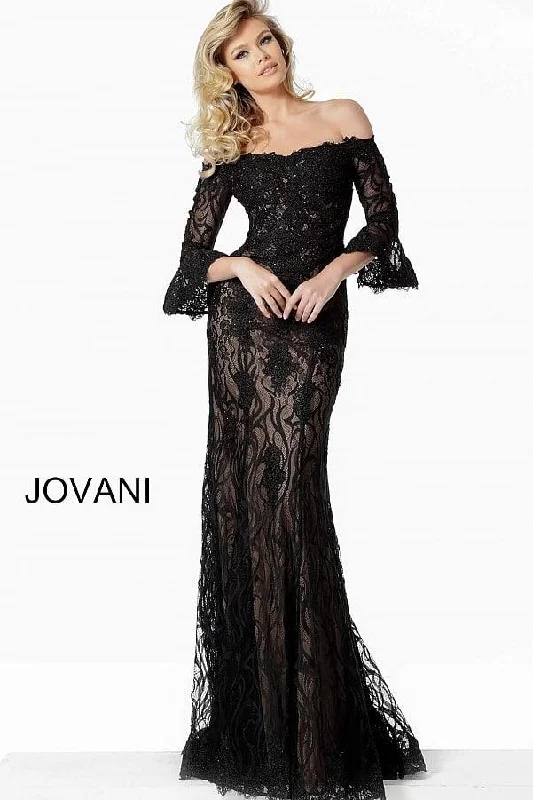 Jovani 02570 Off Shoulder Long Formal Dress