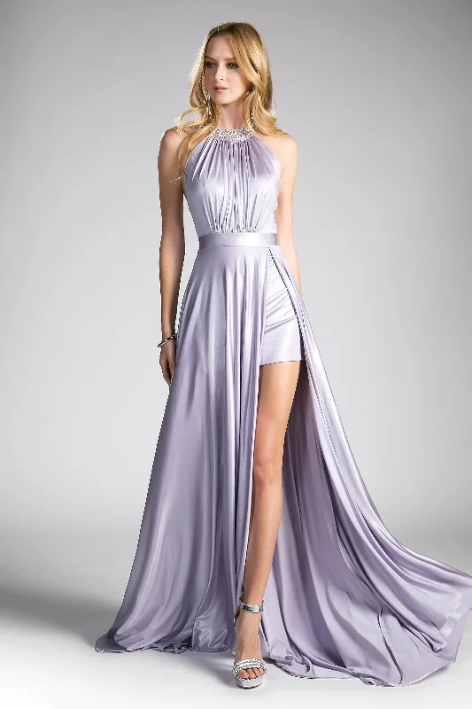 Cinderella Divine CE0008 Long Formal Halter Prom Dress Evening Gown