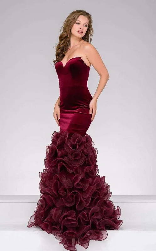 Jovani 46609 Velvet Mermaid Long Prom Dress