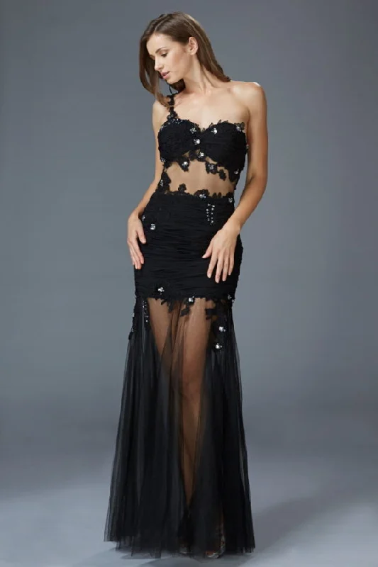 Prom Long One Shoulder Strap Formal Dress