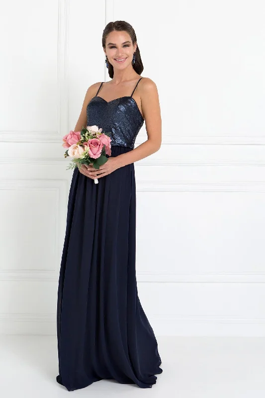 Prom Long Chiffon Spaghetti Strap Evening Dress