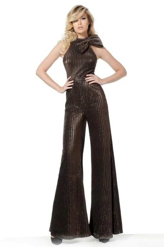 Jovani 2689 Halter Flared Formal Jumpsuit