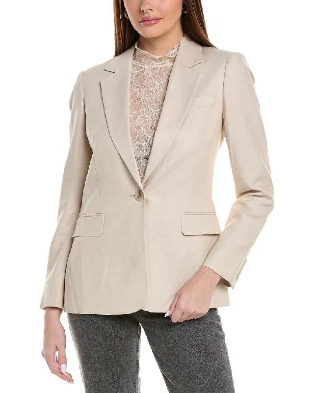 Reiss Shae Linen-Blend Blazer