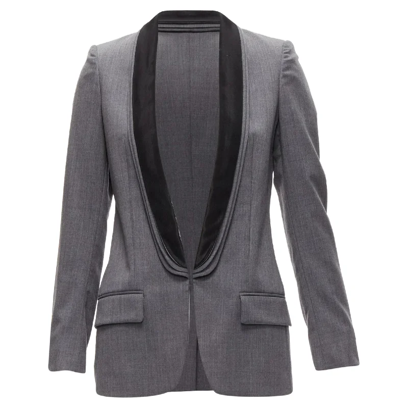 Stella McCartney wool triple layer shawl pocketed fitted blazer