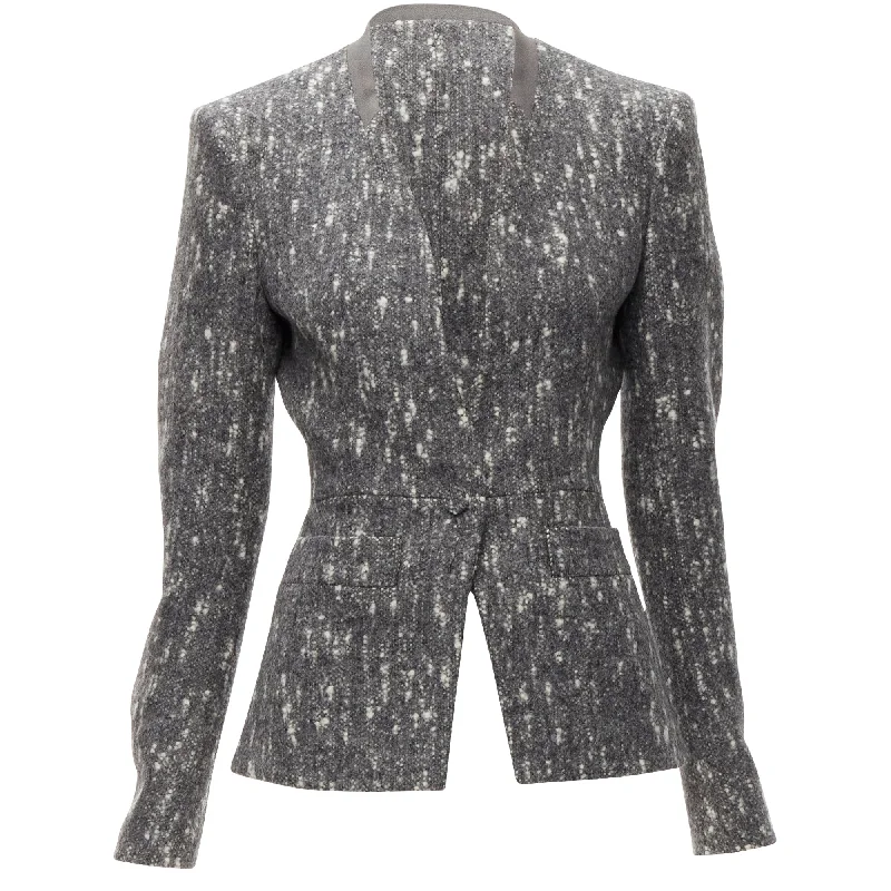 Balenciaga Ghesquiere speckled fitted blazer jacket