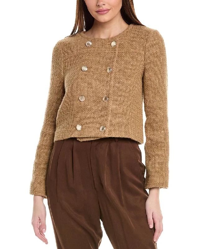 Reiss Esmie Cropped Wool-Blend Jacket