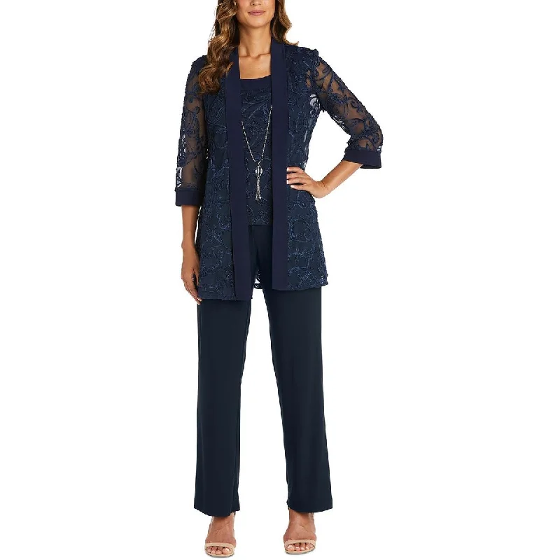 Petites Womens 2PC Jacket Pant Suit