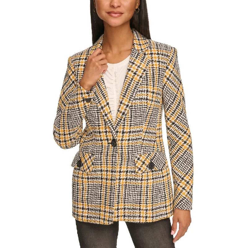 Womens Office Wear To Work One-Button Blazer