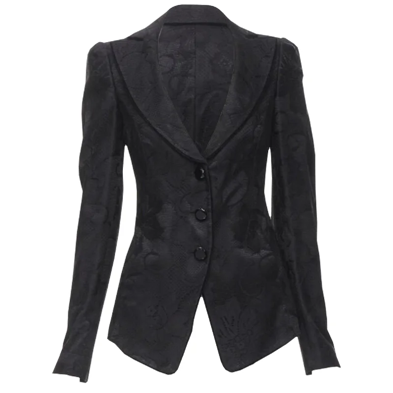 Emporio Armani lace jewel button blazer