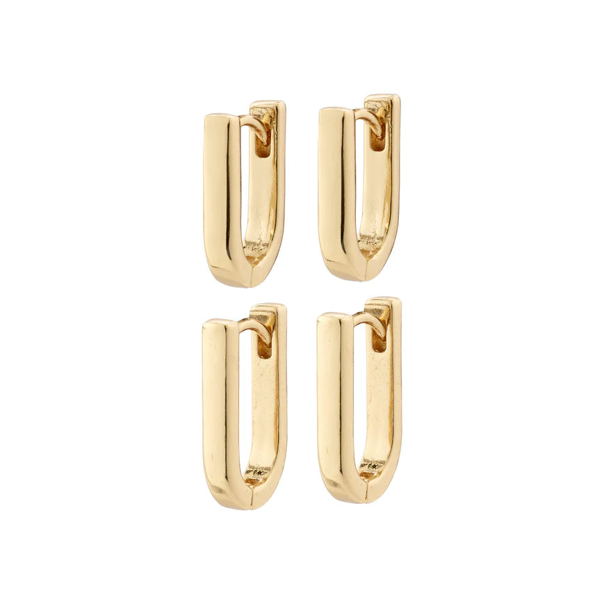 Stay Earrings 2 in 1 set I Gold Plated