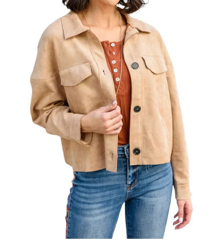 Hometown Visit Jacket In Tan