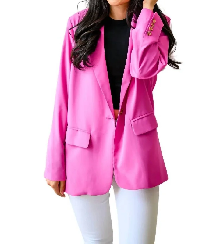 Every Day Blazer In Fuschia