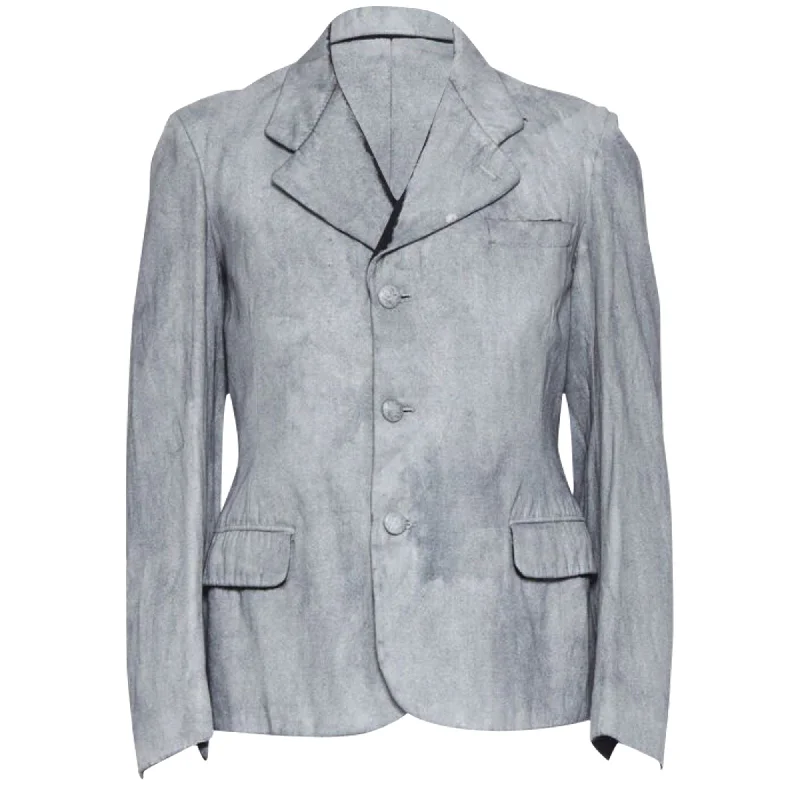 Maison Margiela silver painted casual blazer jacket