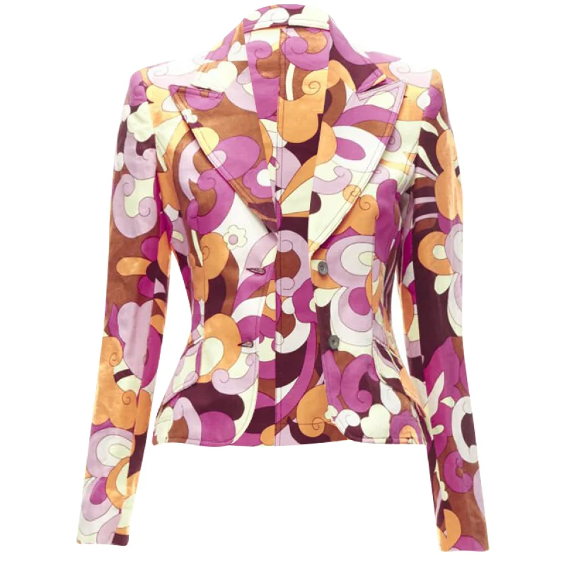 D&G Dolce & Gabbana Flower Power psychedelic print casual blazer jacket