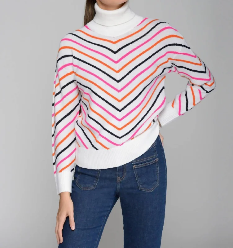 Stripe Sweater In Cream Striped