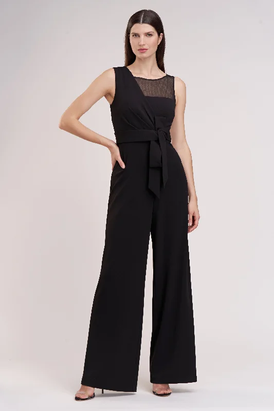 Aubree Bow Jumpsuit I Black