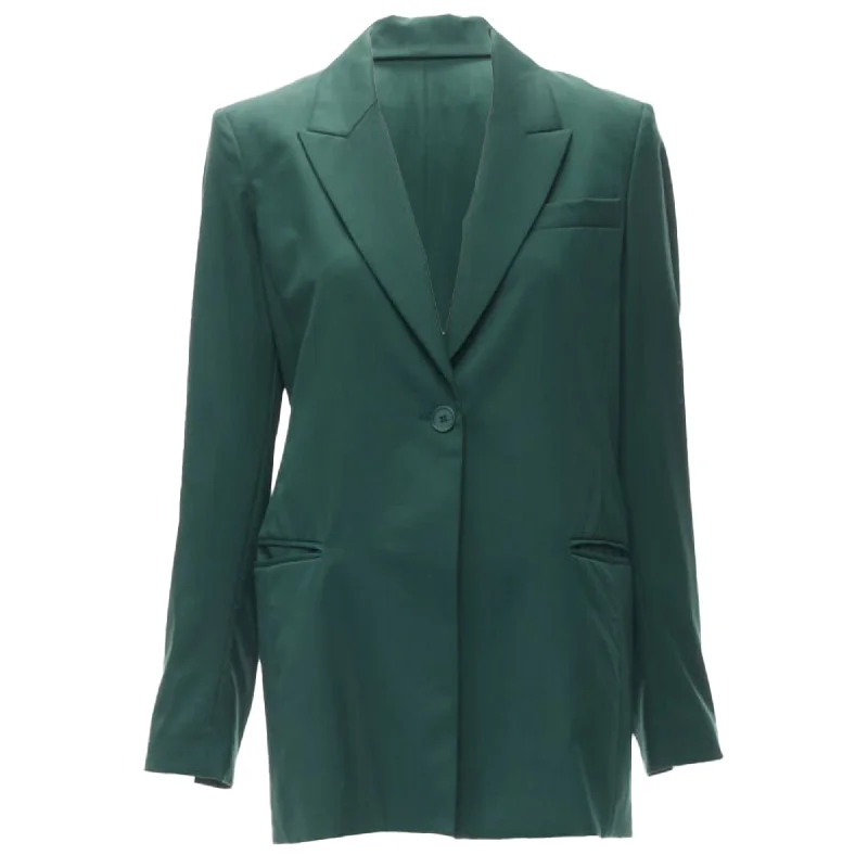 Ryan Roche wool lapel single button blazer jacket