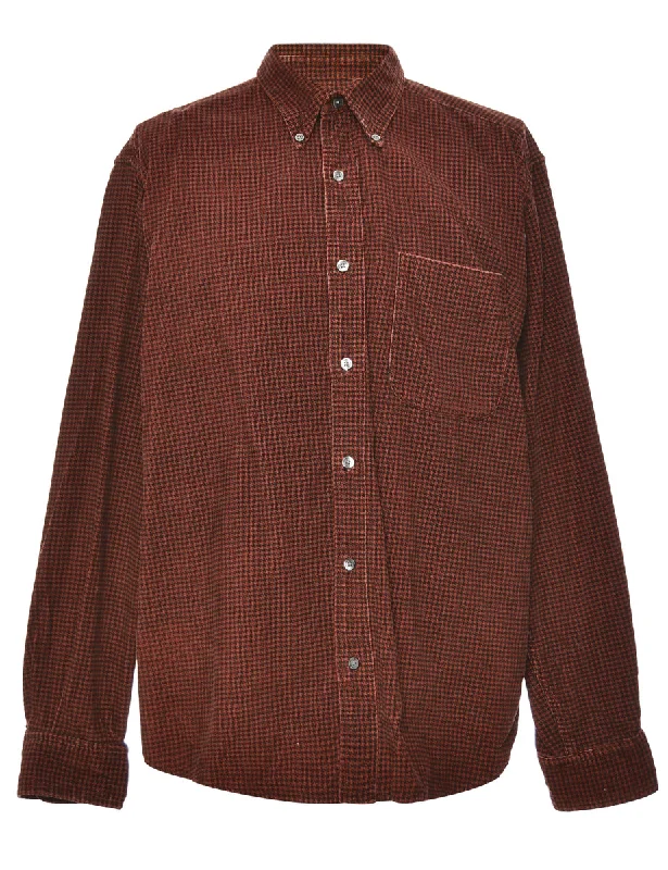 Corduroy VDark Brown Shirt - L