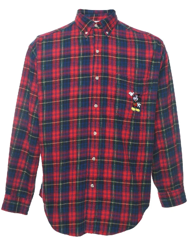 Disney Mickey Checked Shirt - M