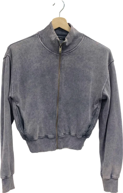 Zara Grey Zip-Up Jacket UK M