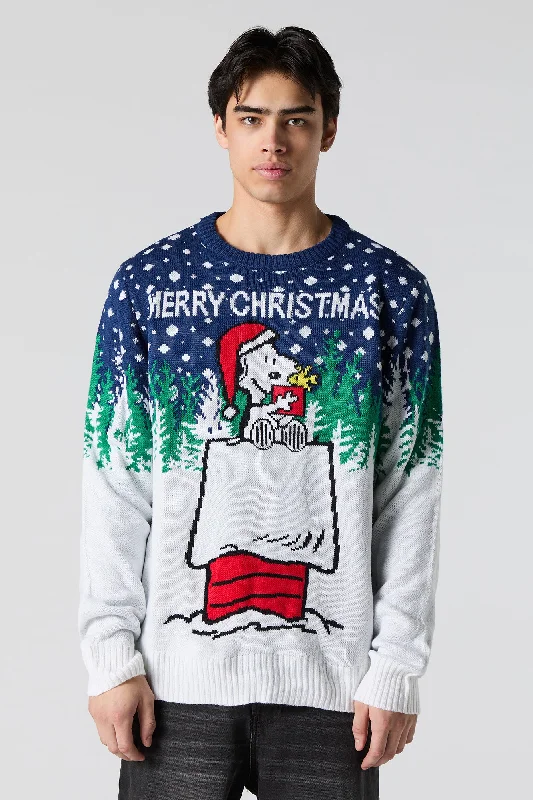 Snoopy Jacquard Knit Christmas Sweater