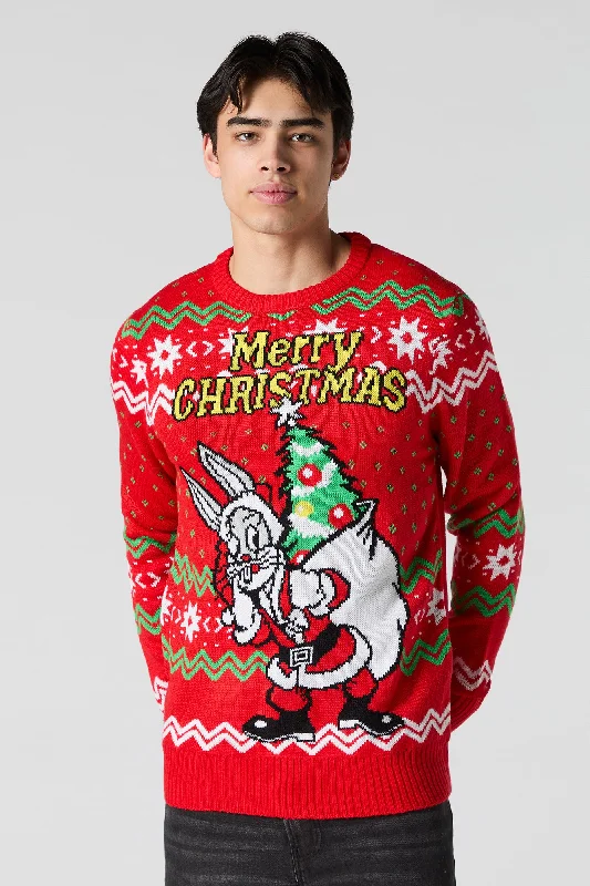 Bugs Bunny Jacquard Knit Christmas Sweater