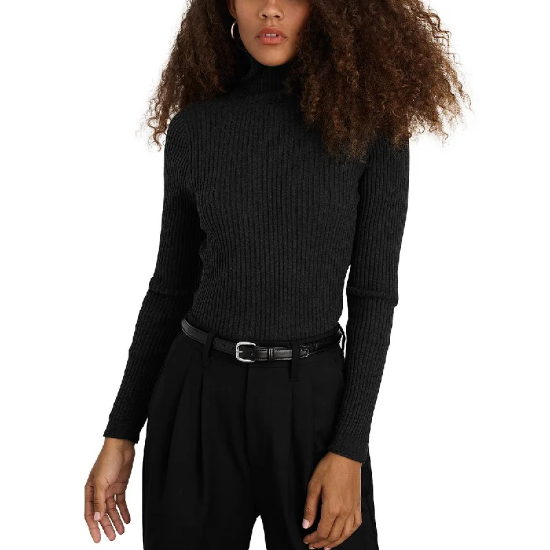 Alex Mill Womens Cristy Long Sleeve Ribbed Mock Turtleneck Sweater