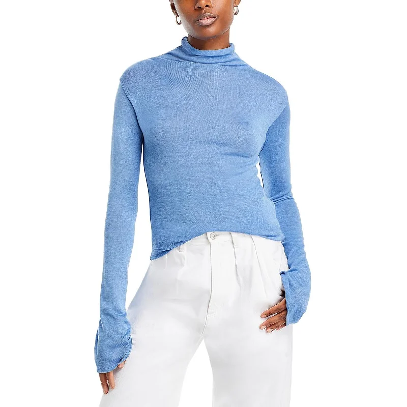 DL1961 Womens Long Sleeve Knit Turtleneck Sweater