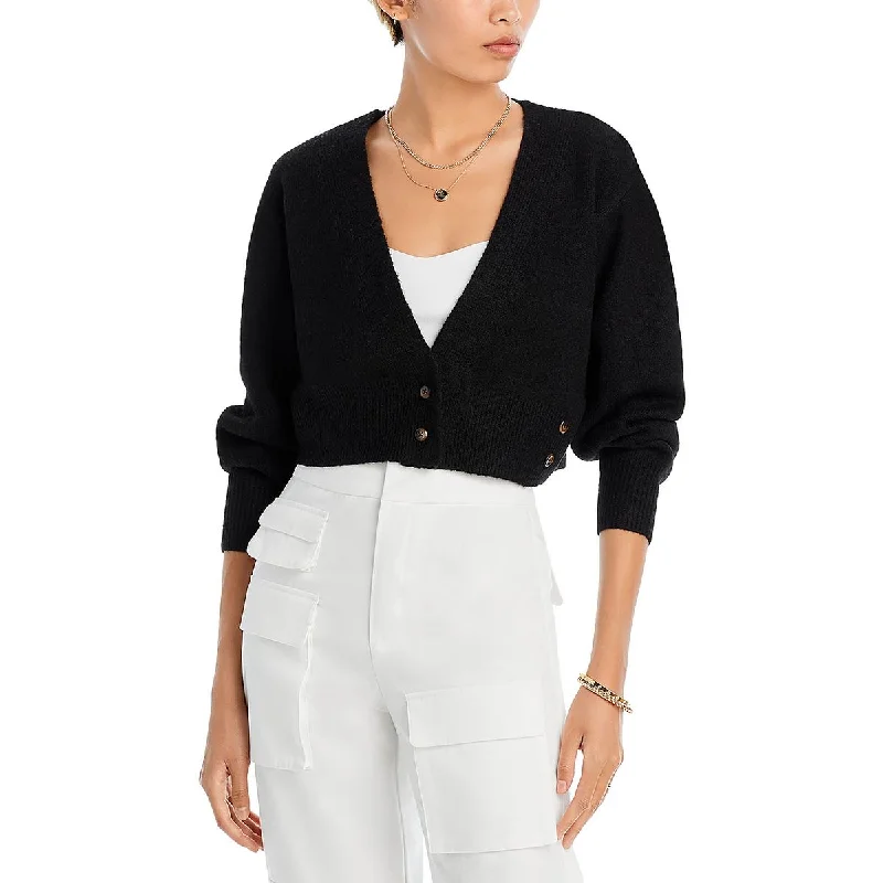 Fore Womens V Neck Crop Cardigan Sweater