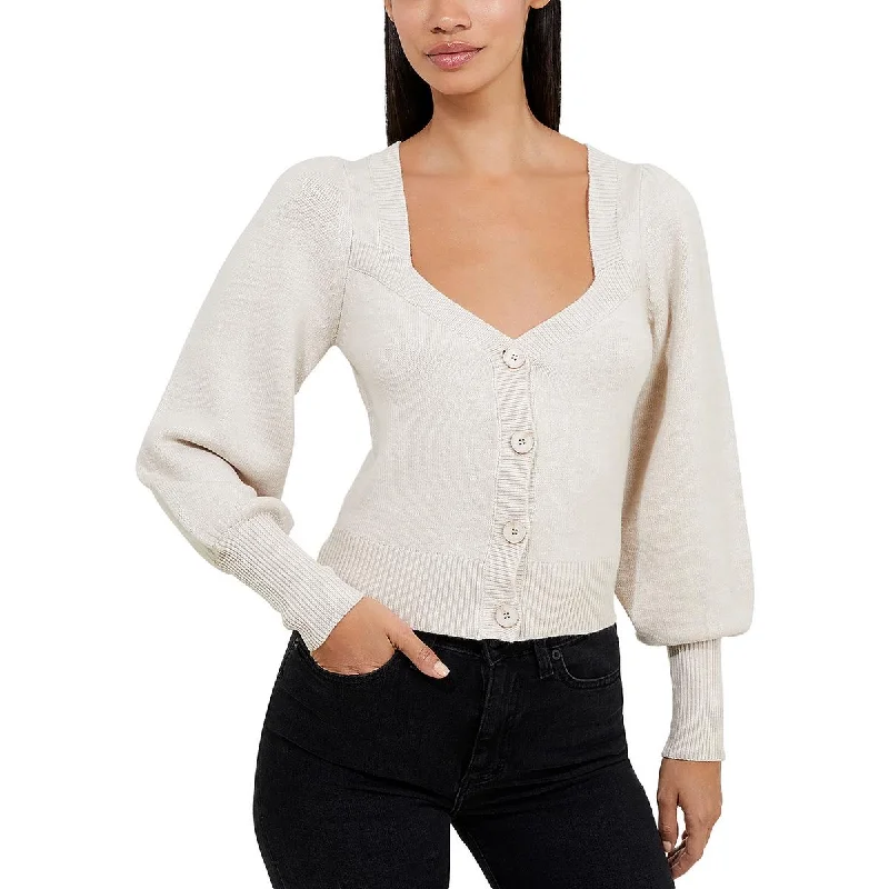 French Connection Womens V Neck Long Sleeve Cardigan Sweater