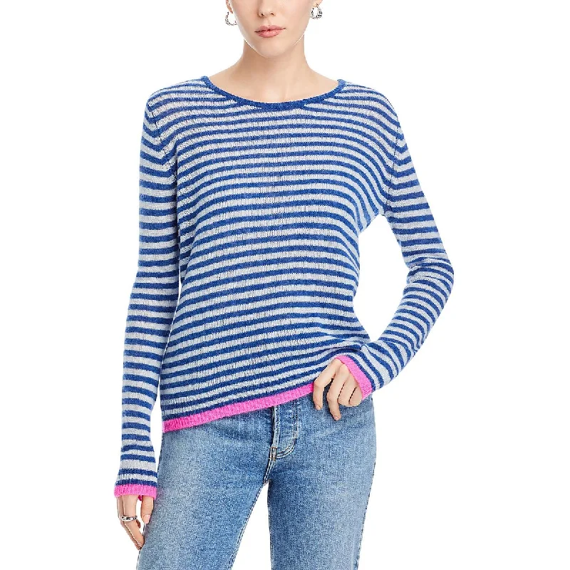 Jumper 1234 Womens Cashmere Striped Crewneck Sweater