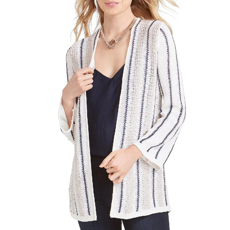 Nic + Zoe Womens Passage Knit Striped Cardigan Sweater