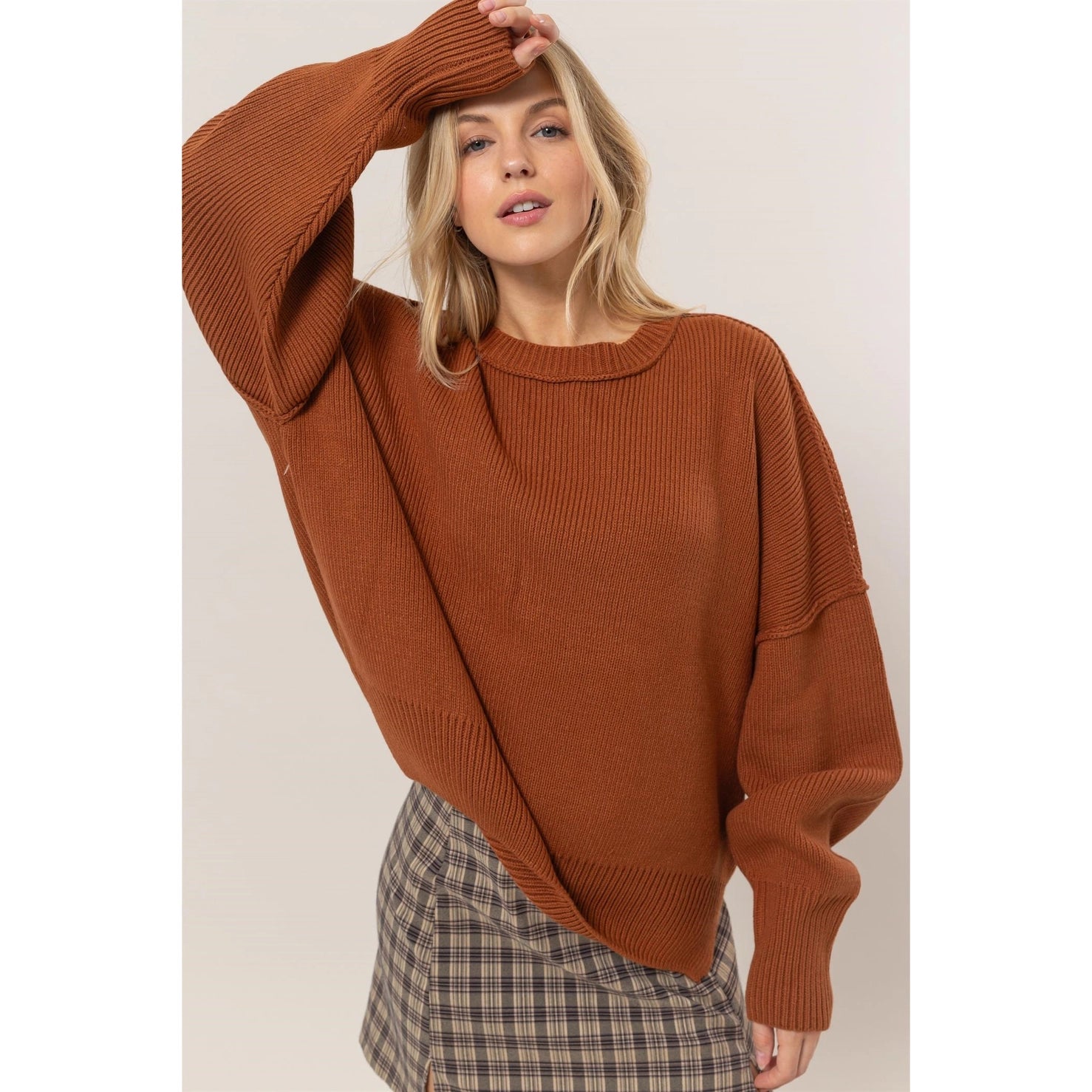 Oversized Olivia Sweater in Chocolate