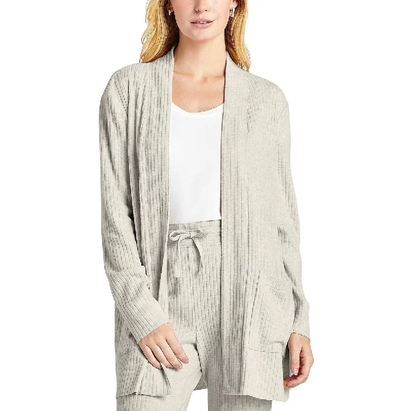 Splendid Womens London Open Front Ribbed Knit Cardigan Sweater