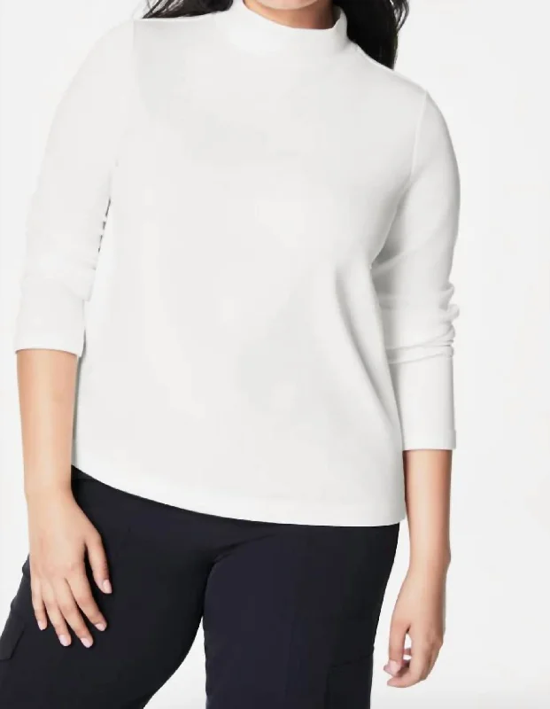 Airessentials Mock Pullover Sweater In Powder