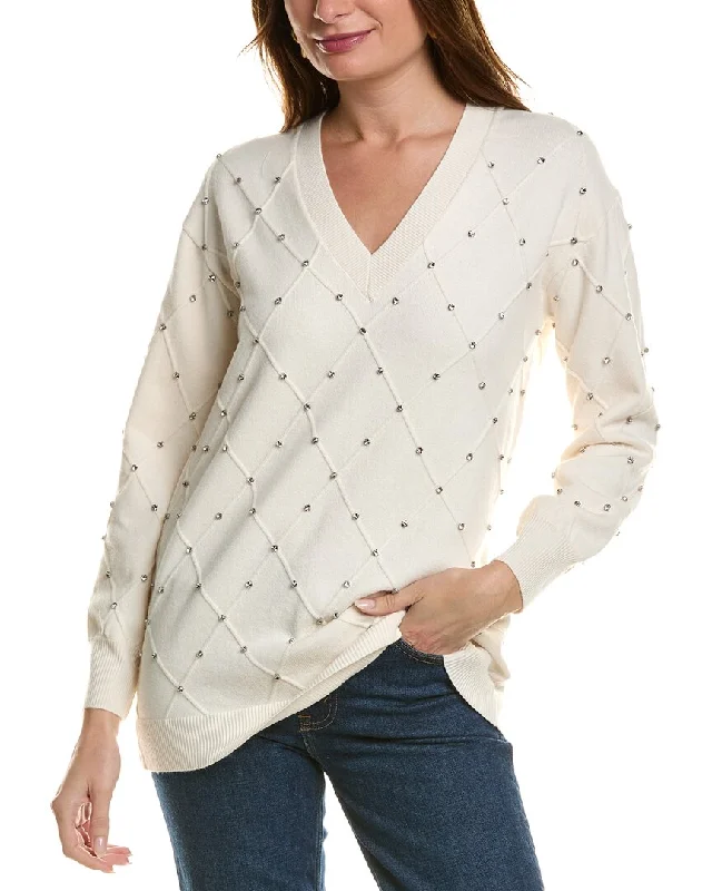 Anne Klein Embellished Pullover