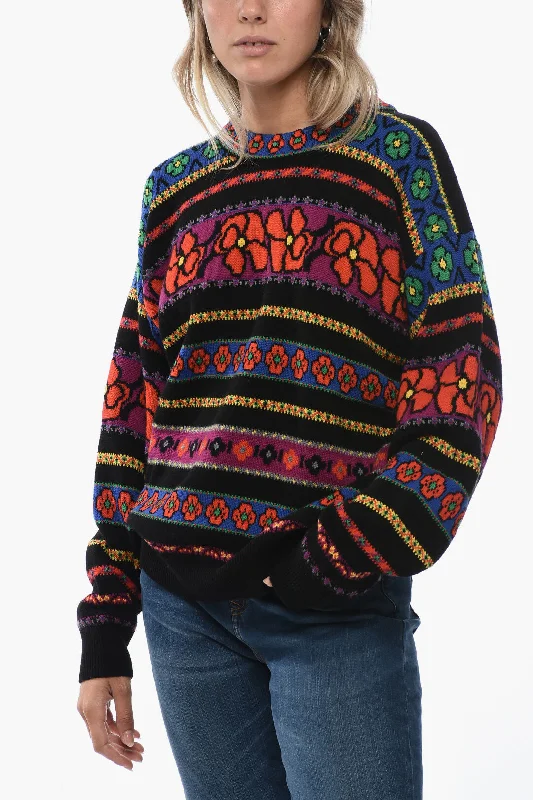 Kenzo Wool Blend Pullover with Fairisle Pattern