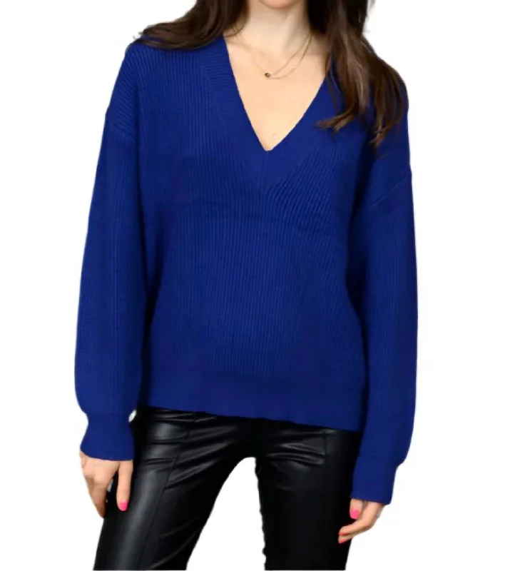 Manuela Pullover Sweater In Cobalt