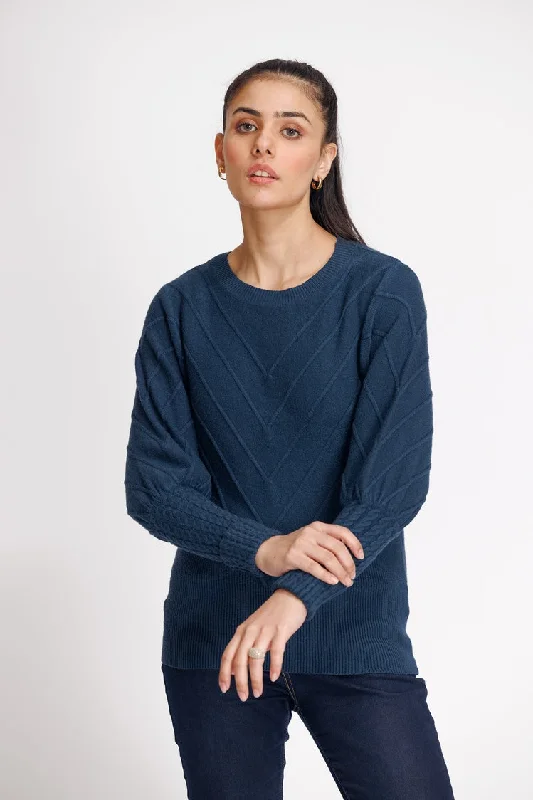 Ellena - Round Neck Pullover Sweater