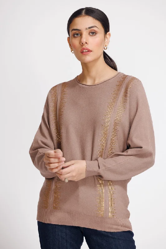 Ellena - Round Neck Pullover Sweater