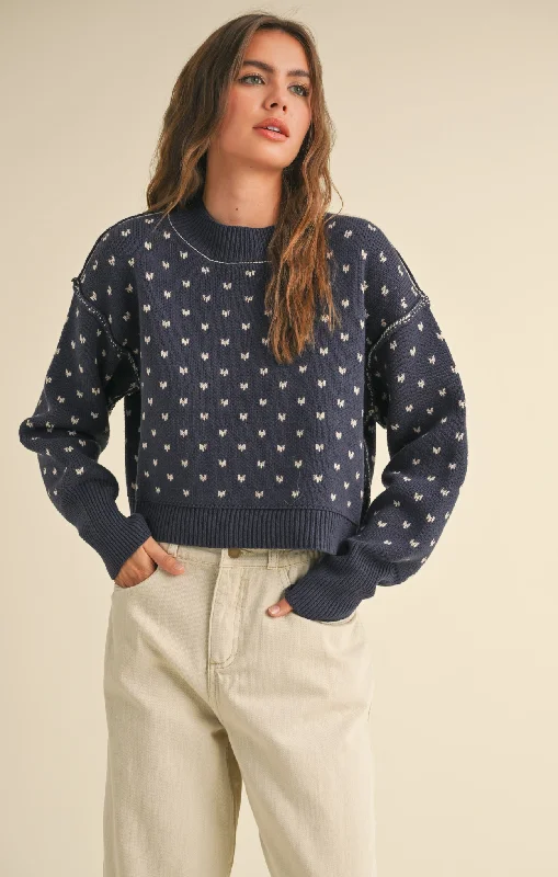 Heart Cropped Sweater