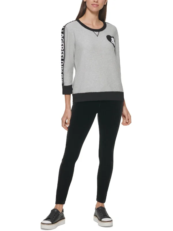 Womens Patch Logo Pullover Sweater