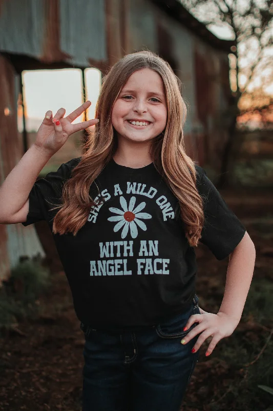 She's a Wild One With an Angel Face | Kid's T-Shirt | Ruby’s Rubbish®