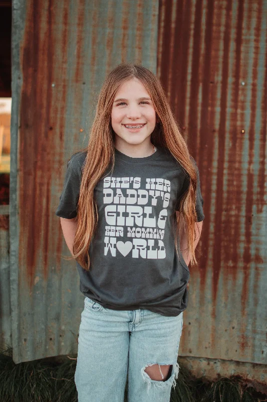 She's Her Daddy's Girl & Her Momma's World | Kid's T-Shirt | Ruby’s Rubbish®