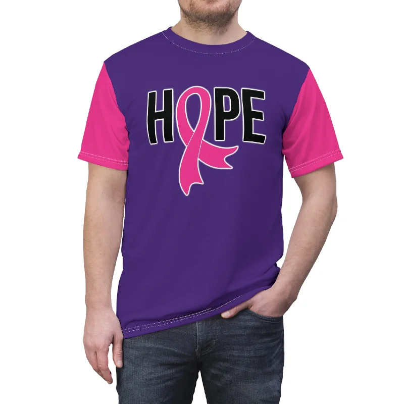 Unisex Cut & Sew Tee - Purple - Hope