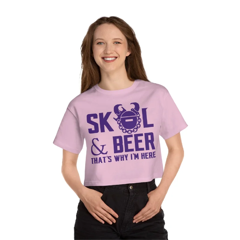 Women's Champion Heritage Cropped Top - & BEER