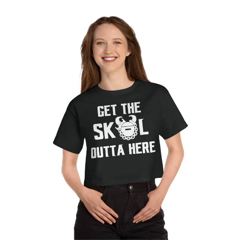 Women's Champion Heritage Cropped Top - Get OUTTA Here